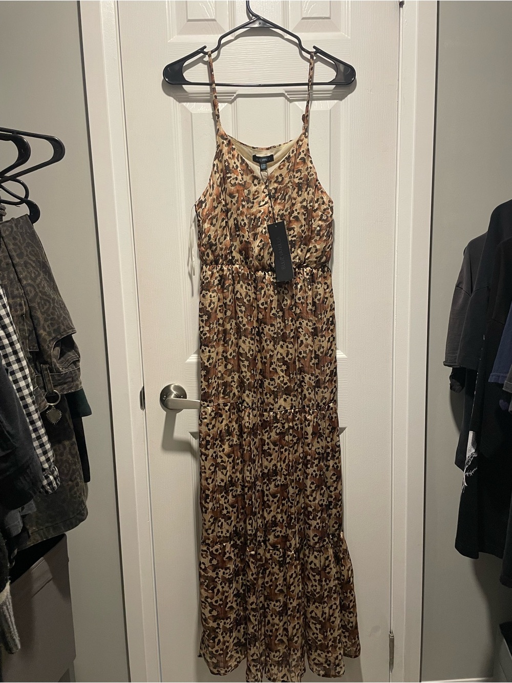 Leopard Print Maxi Dress Size M
